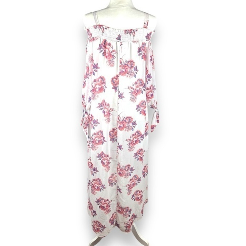 Floral Off the Shoulder Dress Womens Size Large Cottage Romantic Fairy Flowy - Picture 9 of 12